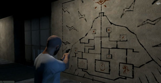 карта на стене 