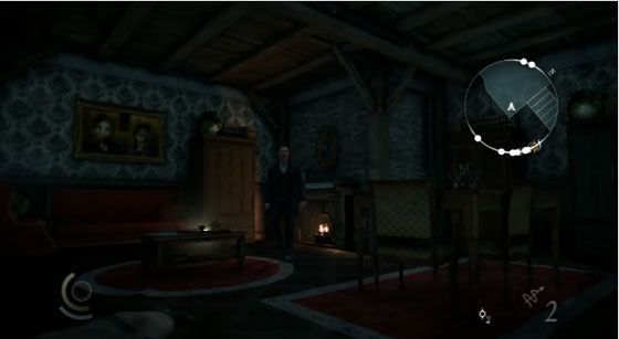 Сейф находится на стене слева от нас за картиной 