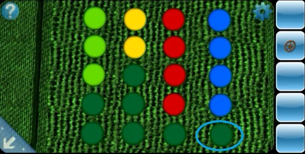 Правильная расстановка цветов, в конце поставьте синий цвет, чтобы открыть