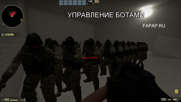 Чит-коды на управление ботами